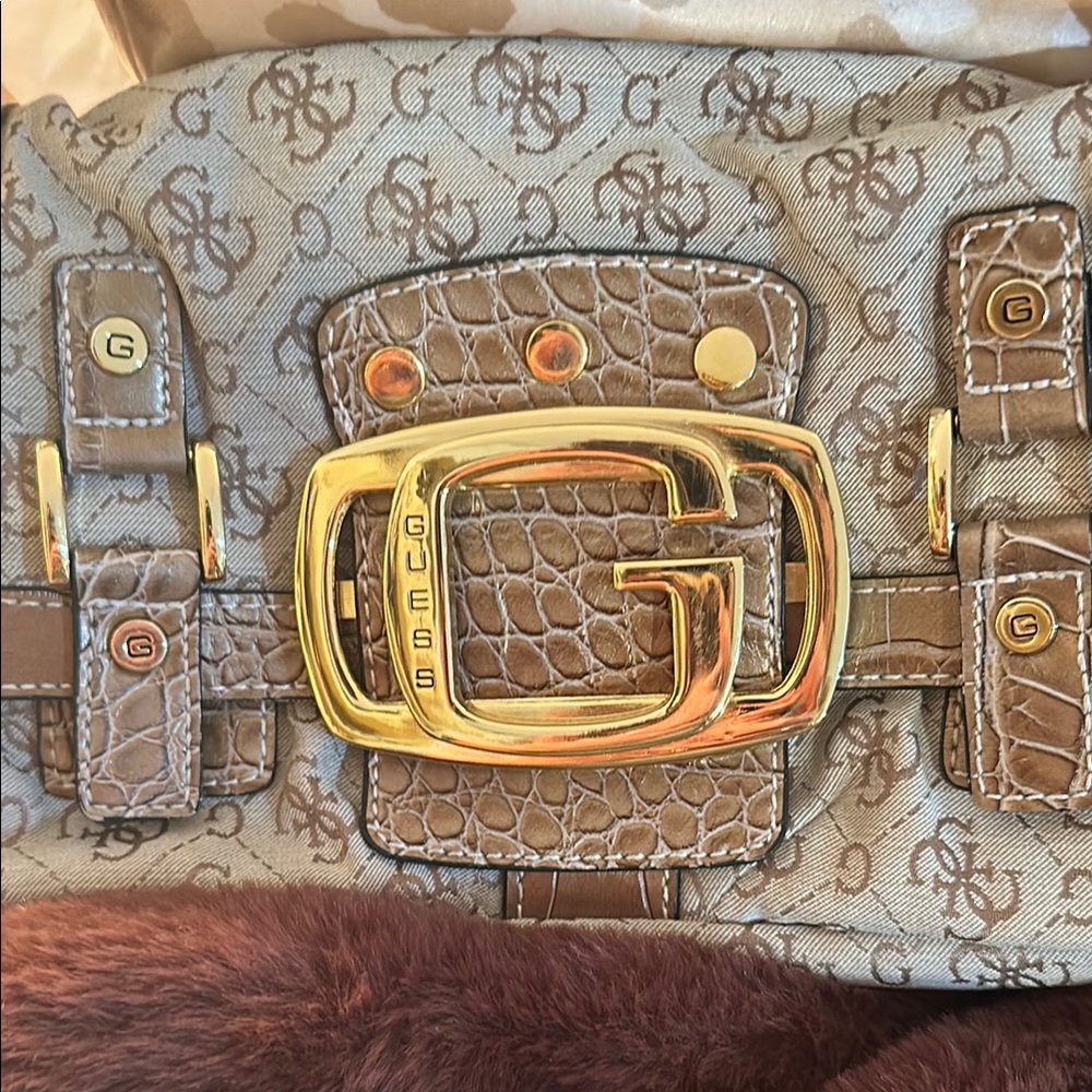 Guess Brown and Gold Women's Bag